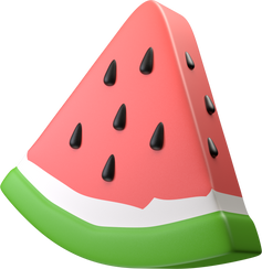 3D Watermelon Slice