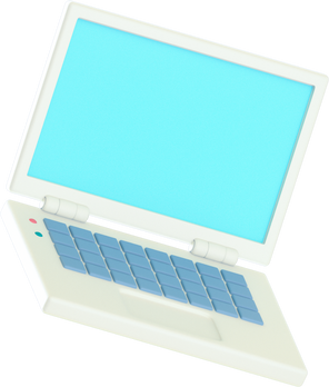 3D Floating Element Laptop